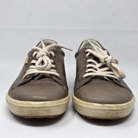 ECCO Soft 7 Women's Size US 9/9.5 EU 40 Brown Leather Sneakers Lace-Up Low Top - Picture 8 of 10